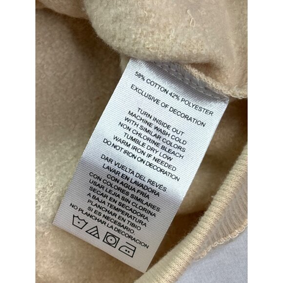 True Religion Kids Boys Beige Hoodie Black Distressed Horseshoe Logo M (5/6) New - Picture 6 of 7